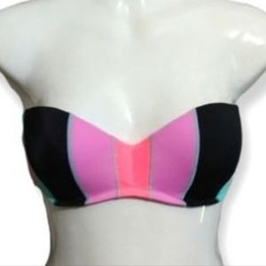 Victoria's Secret Colorblock Bikini Top Size 34D